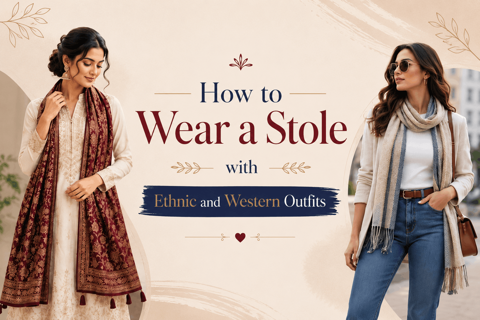 How to Wear a Stole with Ethnic and Western Outfits
